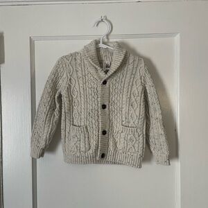 Janie and Jack Cream Cable Knit Kids Cardigan Size 2T